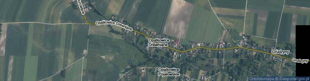 Zdjęcie satelitarne Opatkowice Drewniane ul.